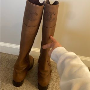 Authentic Chanel riding boots 36.5